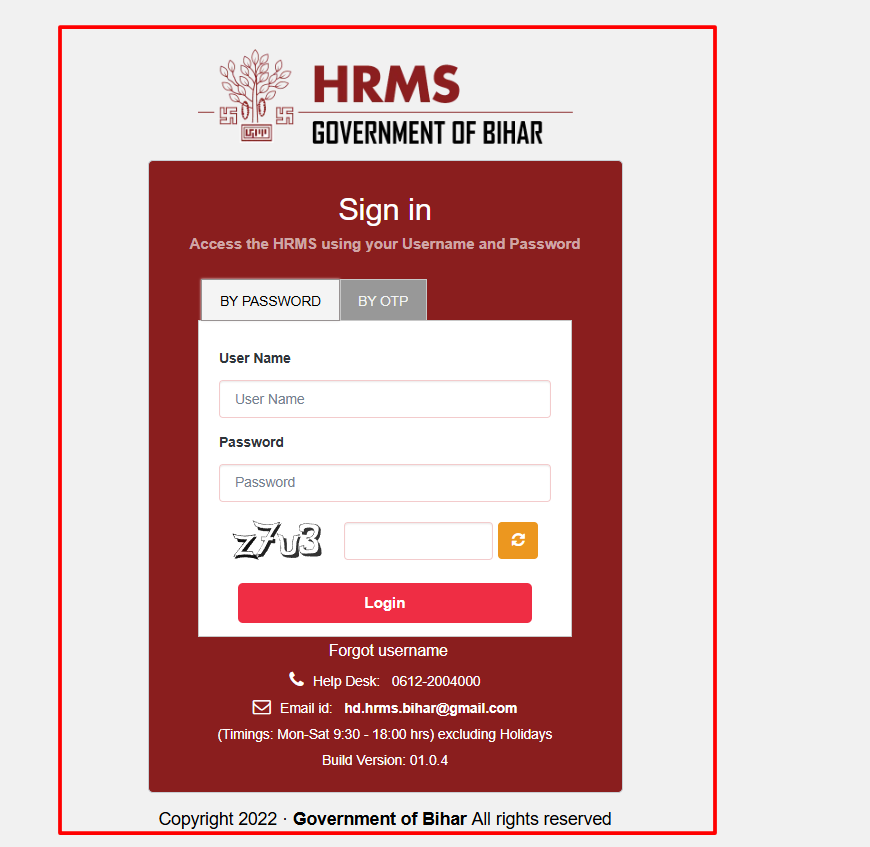 How To Register On HRMS Bihar Portal