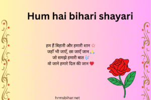 Hum hai bihari shayari