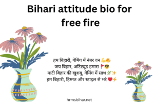 Bihari attitude bio for free fire