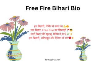 Free Fire Bihari Bio