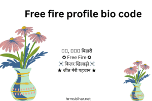 Free fire profile bio code